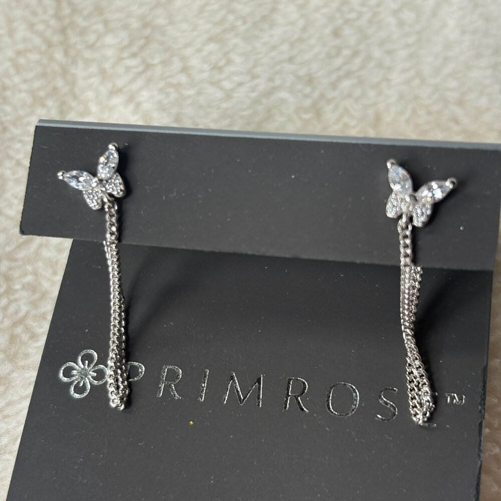 NWT Sterling Butterfly Chain Earrings